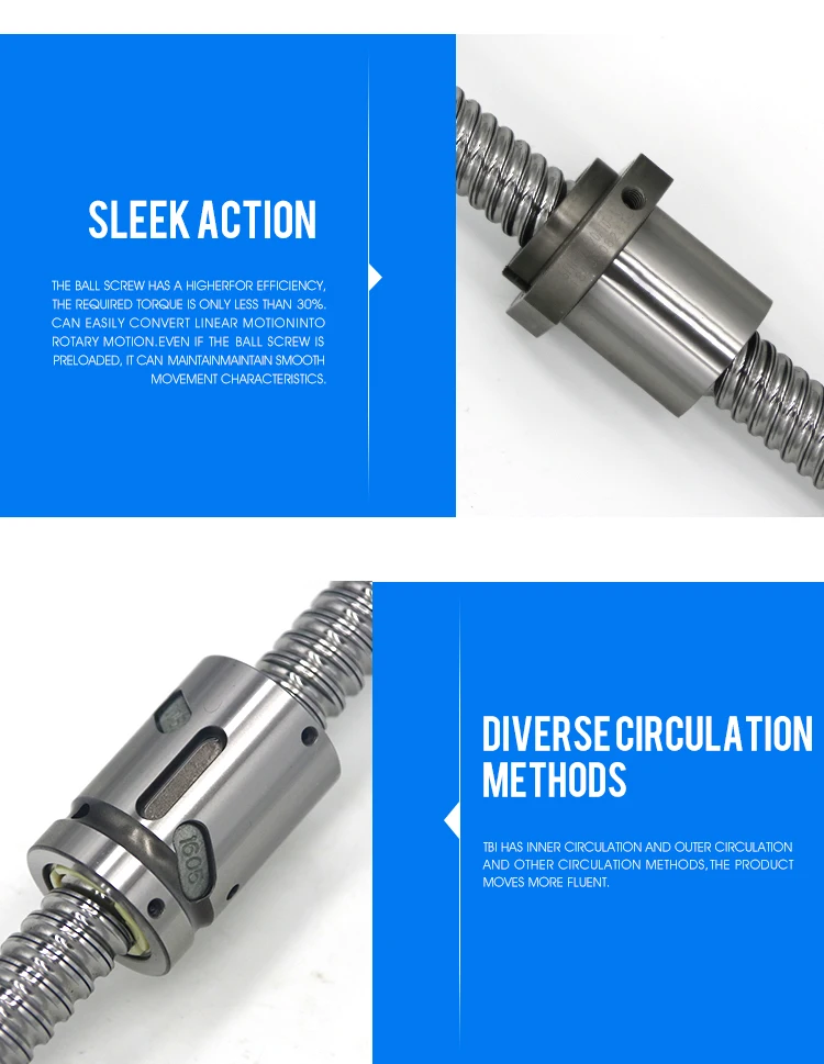 Tbi Ball Screw With Nut Sfu1202 1204 1205 1210 1602 1605 2005 2505 2510
