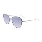 High quality retro cat-eye metal sunglasses in blue black for men women
