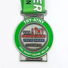 Plating Silver Custom Metal Plating Gold Silver Bronze Enamel Colorful Sports Medal Color Medal Lanyard