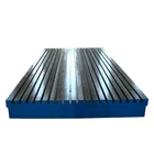 Cast iron surface t slot table test bed plate
