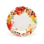 2020 Special Design Round Shape Custom Ceramic Plate Colorful Chinese Earthenware Plates flower leaves Salad Plates