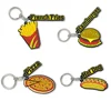 Wholesale Child Toy 4.0 Ble Low Energy Trinket Cute hamburger Food Fruit Cartoon Animal PVC Pendant Keychain