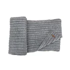 100% Acrylic Best Selling Winter Grey Soft Feeling Knitted Scarf