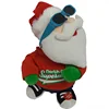 Wholesale custom electronic stuffed animal plush soft cute music Santa claus toy with cool sunglass
