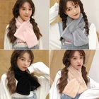 Rabbit Scarf Wholesale Women's Fall/winter All-match Plush Thermal Collar Faux Rabbit Fur Scarf