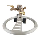 Outdoor automatic garden high impact sprinklers with brass nozzle jets