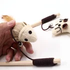 Stick Wholesale Feather Puzzle Wooden Pole Small Cat Teasing Stick Cat Wand