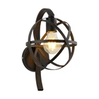 New modern popular products indoor metal iron globe decorative wall lamp light black wall lamp