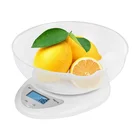 Oval Food Scale 5000G Max D=1G, Digital Home Kitchen Scale With Removable Bowl