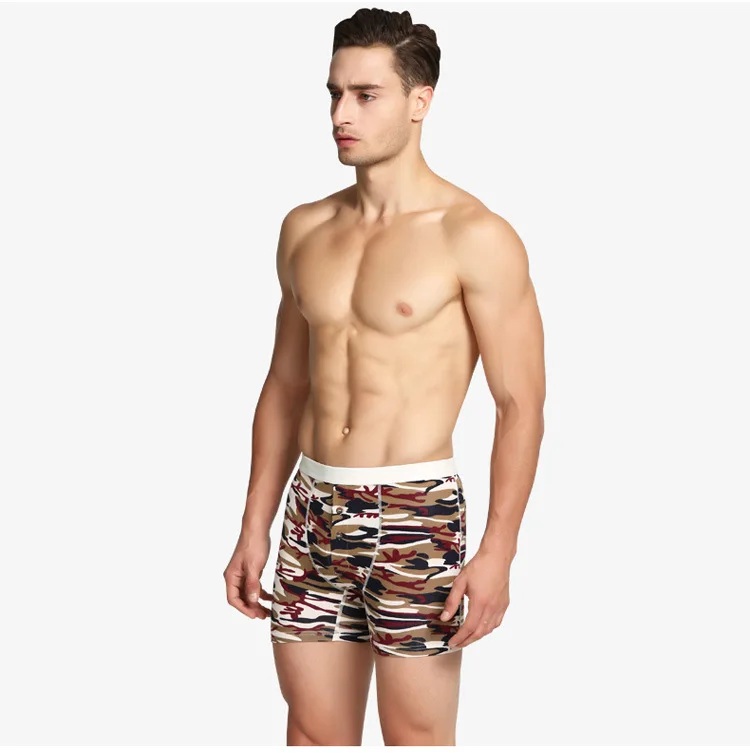 NNK026 U convex thin ice silk low-waisted foreign trade men's underwear g-string boxer