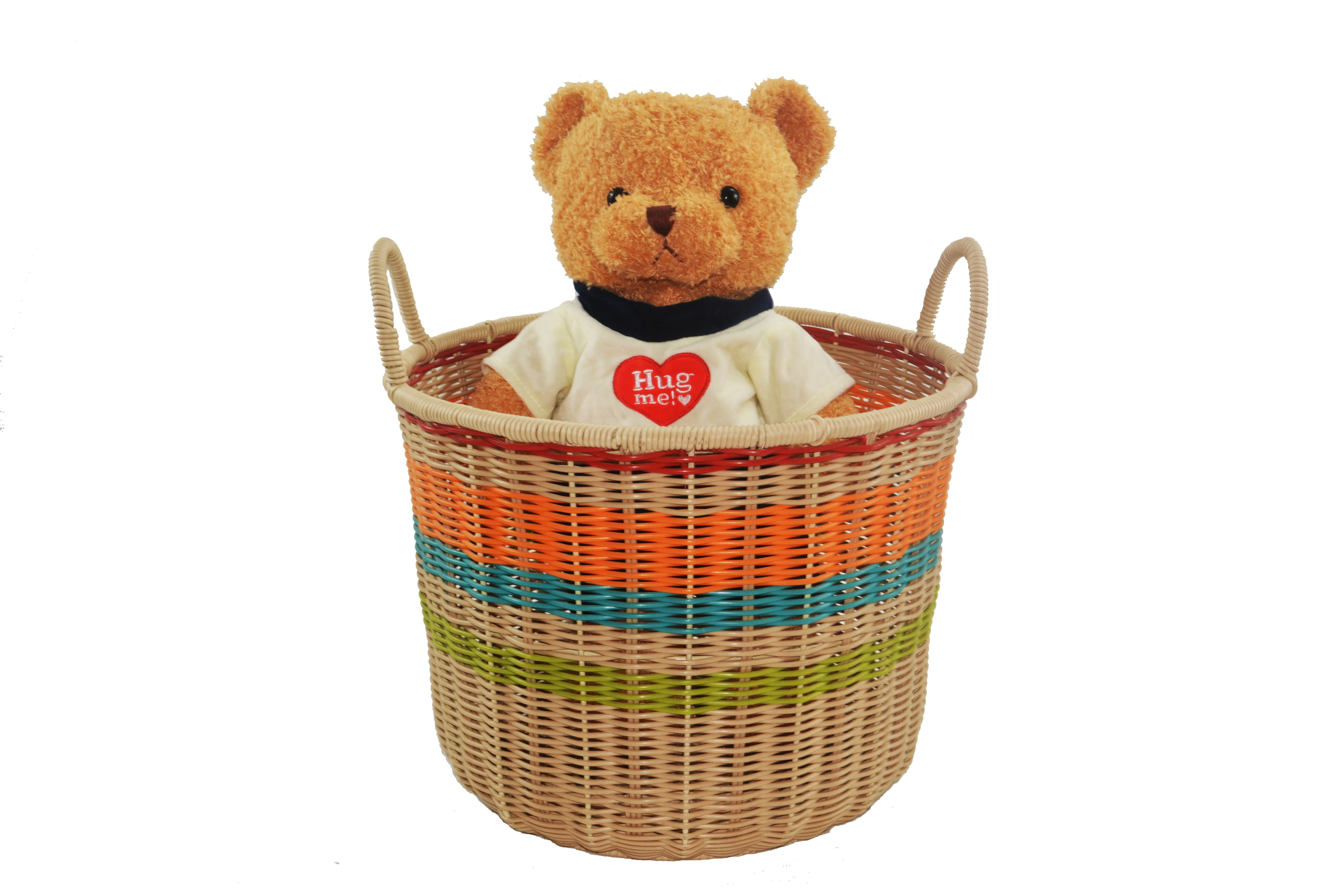 household sundries plastic rattan storage basket handmade pp