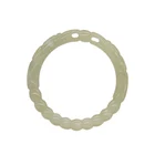 Polished Spiritual Healing Jewelry Natural Milky White Jade Bangle