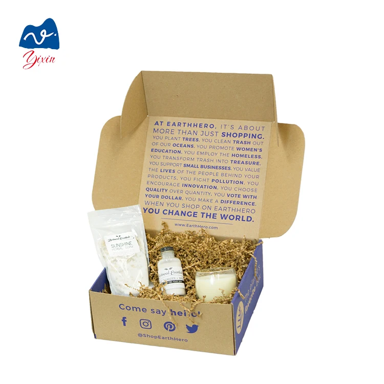 flat pack recycle kraft e-flute shipping mailer corrugated box