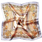 Custom Digital Print 50*50 cm Square Silk Scarf 100% Pure Satin Silk Scarf