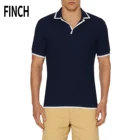 2019 Men v-neck tshirts 100% cotton v neck men's polo t-shirts wholesale office gent polo shirt