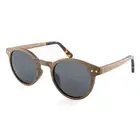 custom logo unisex walnut wooden sunglasses glasses with matte black