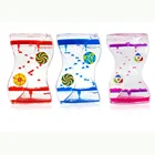Meeting Wal-mart demand Plastic Crafts Acrylic liquid perpetual motion toys for sandclock timer