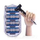 Brand new hair trimmer 5 blades razor hot sale mens metal handle and blades