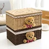 Decorative Hand Woven Paper Rope Clothes Storage Basket For Home Cabinet Organized