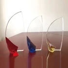 Wholesale new exquisite glass transparent souvenir glass crystal trophy