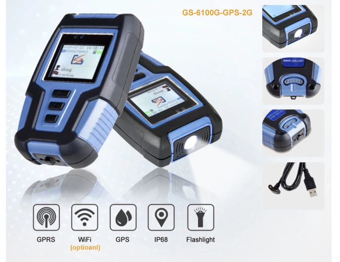 RFID Guard Tour System with GPRS and USB Port Waterproof IP68 And GPS Function(GS-6100G-GPS-2G)