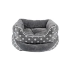 Latest innovative products oval gray plush wholesale dog beds