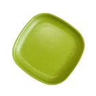 eco friendly green printed square melamine plate bamboo fiber dishes bamboo for restaurant home picnic tableware