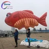 vivid red parade event walking inflatable carp fish puppet costume