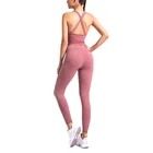 2020 Custom New Fashion High Waist Fitness Sets Running Yoga Sport Pants Leggings