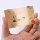 Customized Stainless Steel Copper Brass Metal Business Name Card With Brushed Corrosion Hollow Out Craft