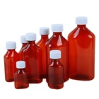 1/2/3/4/6/8/12/16 oz oval square clear seal medecine pet plastic bottle with lid
