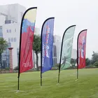 Polyester Beach Flag Banners Advertising Teardrop Flag Pole