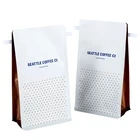 Custom Printed Tin Tie Coffee Bean Matte Mylar Plastic Packaging Bags with Valve