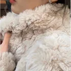 Rabbit Fur Coat Faux Fur Coat Korean Comfortable Fashion Winter Faux Rabbit Fur Coat Women