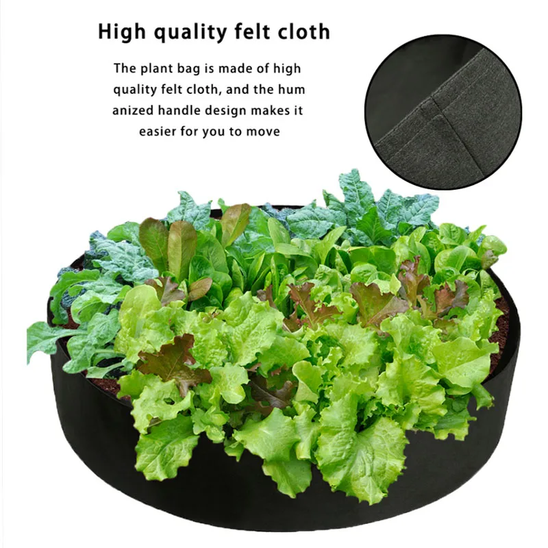 nicht gesponnene 2mm wachsen Taschen ringsum angehobene Garten-Bett-Taschen 2