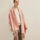 Latest pure wool double side spring autumn winter shawl scarves for women ladies girls
