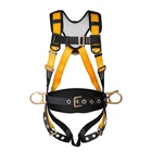 Hot sale CE certificate durable polyester full body safety belt safety harness with factory price