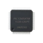 PIC32MX470F512H-120/PT MCU 32-Bit PIC32 PIC RISC 512KB Flash 2.5V/3.3V 64-Pin TQFP - Trays