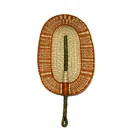 Wholesale handicraft bolga bamboo rattan seagrass fans for home wall decor..