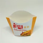 China factory price custom printed size disposable fast food french fries and chips paper packaging box/bags