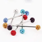 CZ Industrial Piercing Jewelry Surgical Steel Scaffold Earring