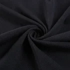 Latest products custom black super soft stretch rib spandex fabric cotton