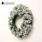 Wedding Flocked Christmas Garland Wreath for Wedding Decoration from Factory