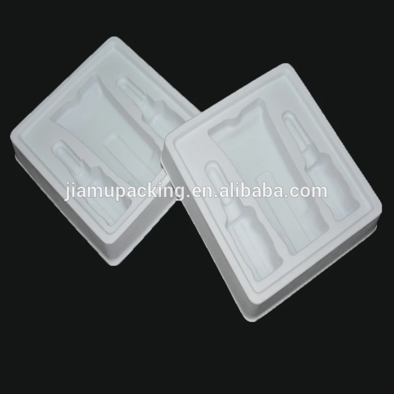 cosmetics flocking inner tray cosmetic flocked packaging tray