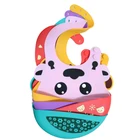 Super Soft Easy To Clean Leakproof Waterproof Silicone Baby Bandana Drool Bibs