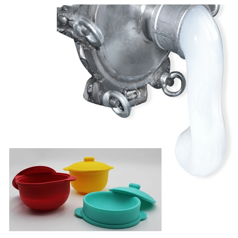 BPA Free Food Grade High Transparent Liquid Silicone Rubber Baby Tableware with 40-60 ShoreA Hardness and 7.5-9.5 MPa Tensile Strength