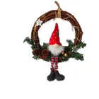 Christmas wreath Santa Claus on the wall