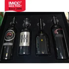 Liquor bottle gift box magnetic flap black paper folding wine box