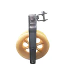 Regular wood block triple wheel pulley with shackle snatch block