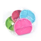 Amazon hot sale Wholesale 100% Food Grade Silicone Anti-Slip Silicone Divided Dinner Plate Kids Silicone Baby dinner Plate